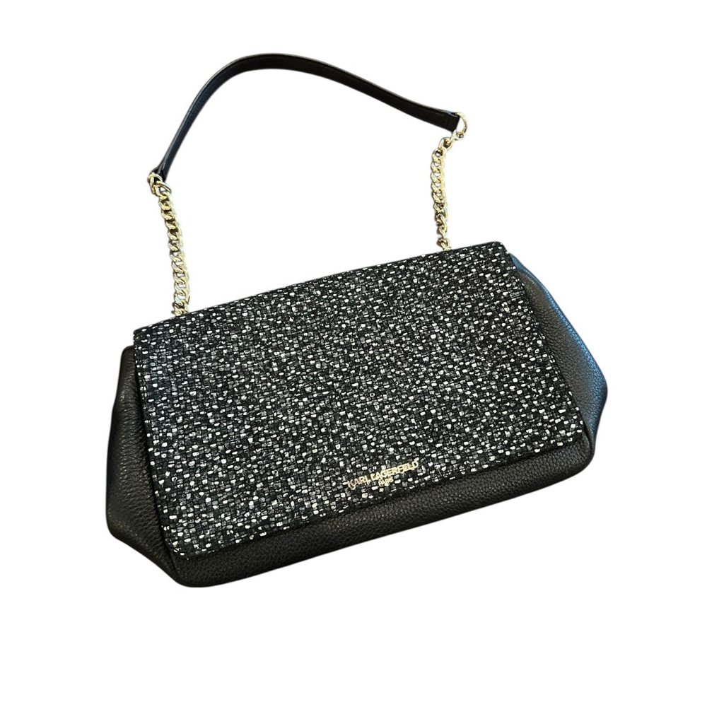 NWOT Karl Lagerfeld Paris Agyness Tweed Shoulder Bag